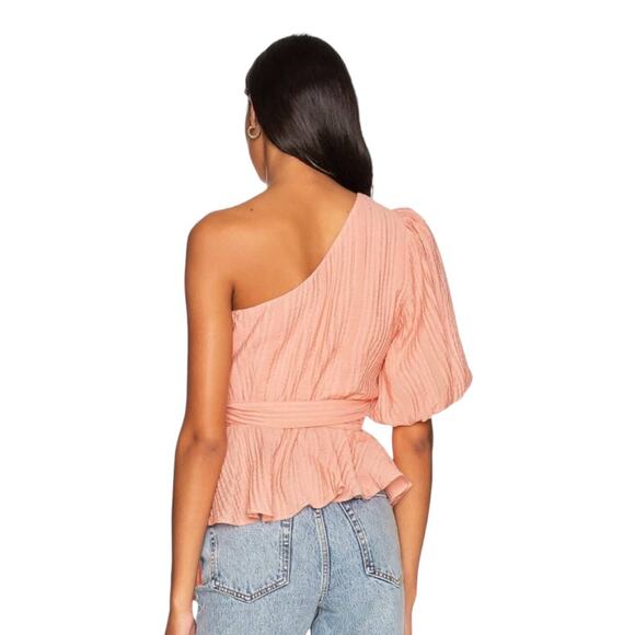 NWT! MinkPink Vera One Shoulder Romantic Chic Top - Size Small - Picture 3 of 9